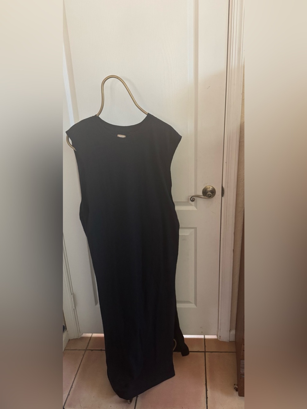 Free People Free-est Black Midi Dress with slits on each side